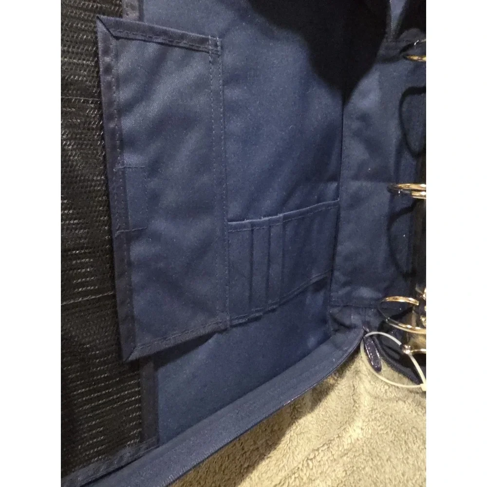 Vintage 1990s Mead Five Star Navy Blue 3‎ Ring First Gear Zipper Binder